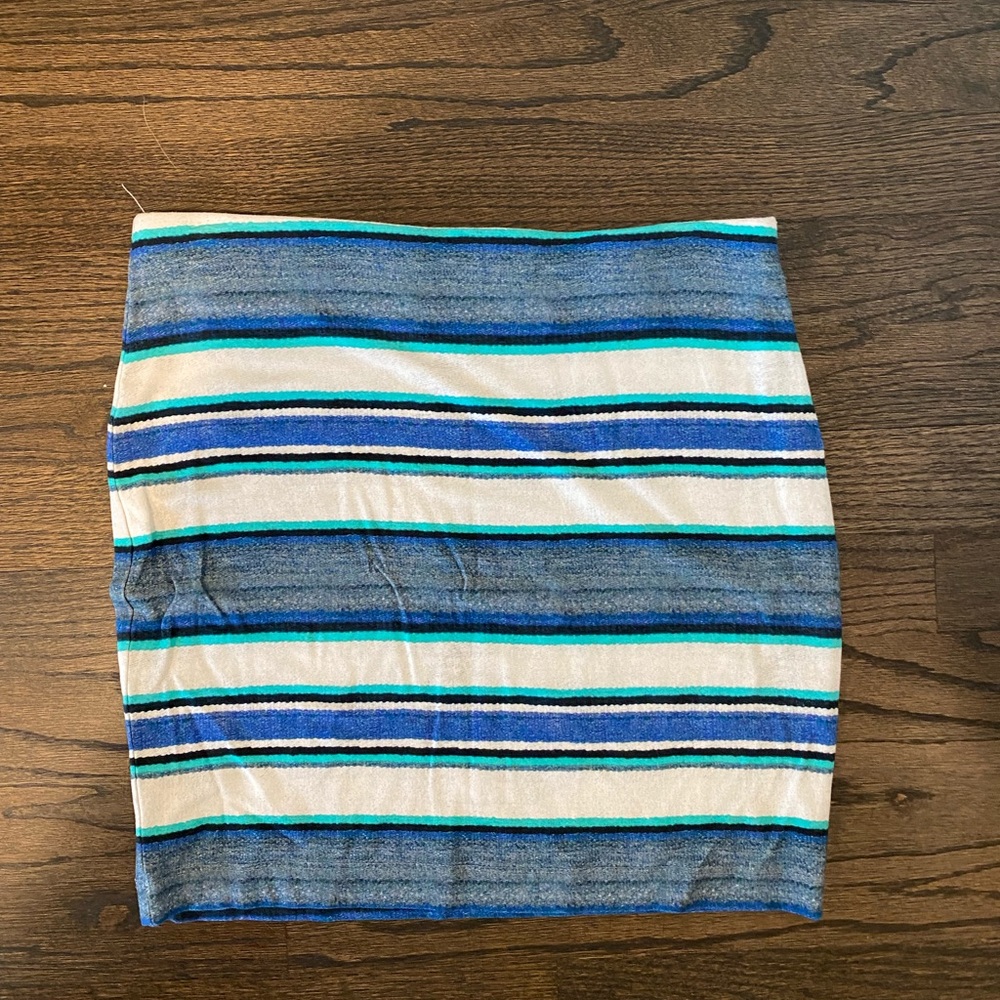 Mixed blues mini skirt